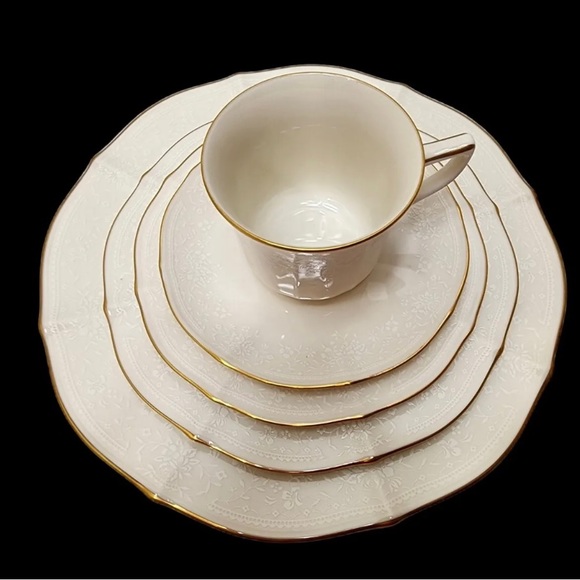 Noritake China Chandon Gold 5 Piece Place Setting Vintage  Original SET OF 2 - Picture 2 of 9